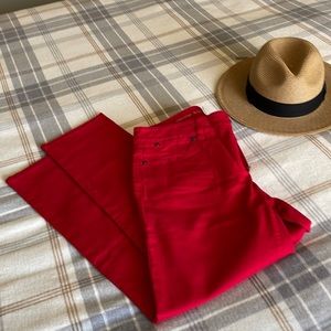 Candy Apple red Talbots size 6 / 28 jeans slim crop
